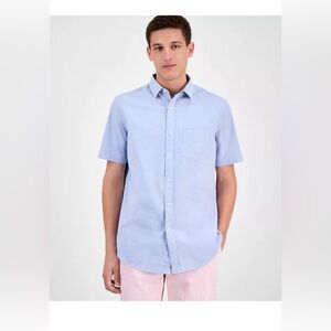 Blue Men's Short Sleeve Shirt by Club Room from Macy’s. New w/ Tags XL